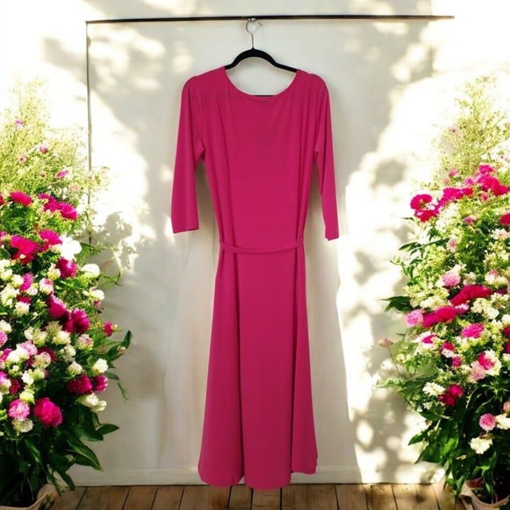 Brand New Nina Leonard Pink Dress, Size Large - Picture 7 of 7